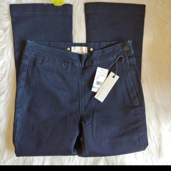 Habitual jeans Carmela Cropped Flare dark blue high rise jeans new Y2K size 25 - Picture 4 of 12